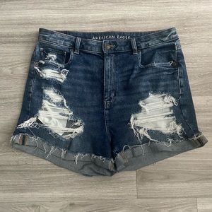 American Eagle Denim Mom Shorts- Dark wash Size 14